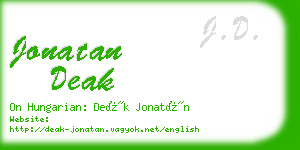jonatan deak business card